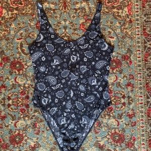 Free people bandanna print bodysuit